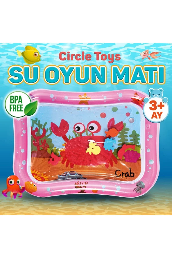 Bebek Su Matı Tummy Time Aktivite Oyuncağı Su Havuzu - 2