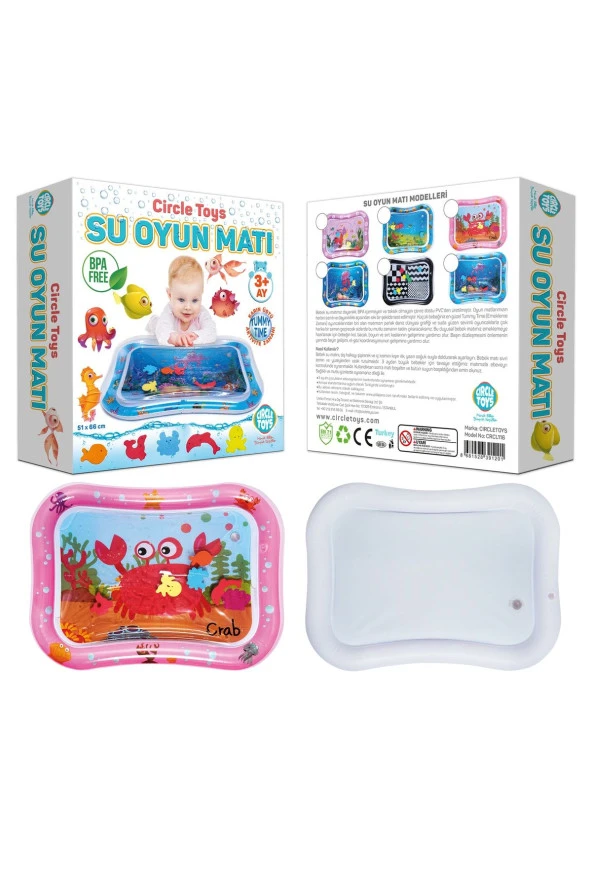 Bebek Su Matı Tummy Time Aktivite Oyuncağı Su Havuzu - 3