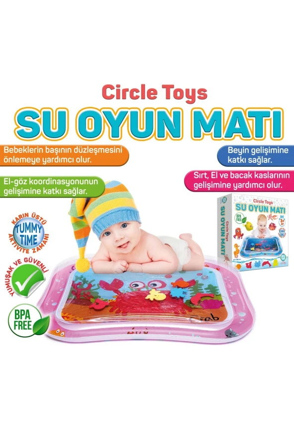 Bebek Su Matı Tummy Time Aktivite Oyuncağı Su Havuzu - 4