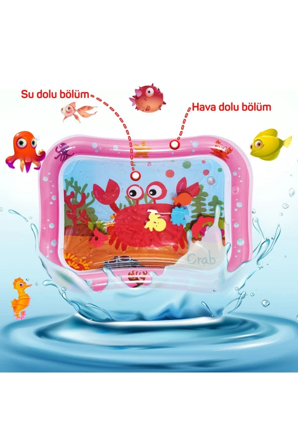 Bebek Su Matı Tummy Time Aktivite Oyuncağı Su Havuzu - 5