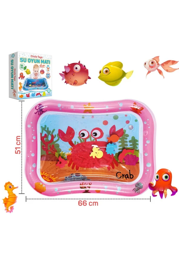 Bebek Su Matı Tummy Time Aktivite Oyuncağı Su Havuzu - 6