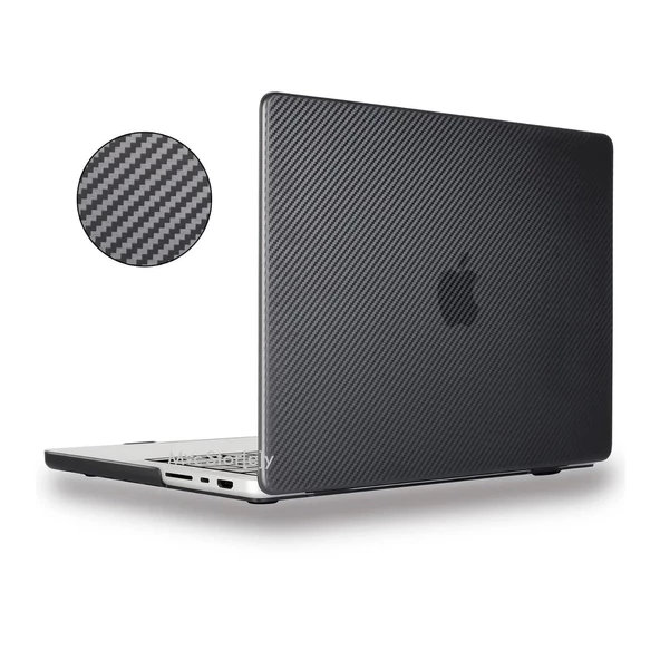 Macbook Pro 16inç Kılıf M1-M2-M3-M4, Karbon Fiber (Touchbarsız 16.2" Pro) A2485 A2780 A2991 A3403 A3186 ile Uyumlu - 4