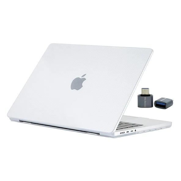 MacBook Air 13 inç Karbon Fiber Sert Kılıf M1 A2337 A2179 A1932 Uyumlu İnce Hafif Koruma - Resim 2