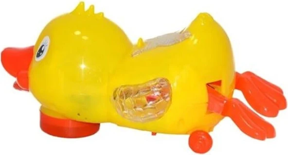 18 cm Pilli Sesli Işıklı Hareketli Müzikli Sürünen Ördek 3957 - 2
