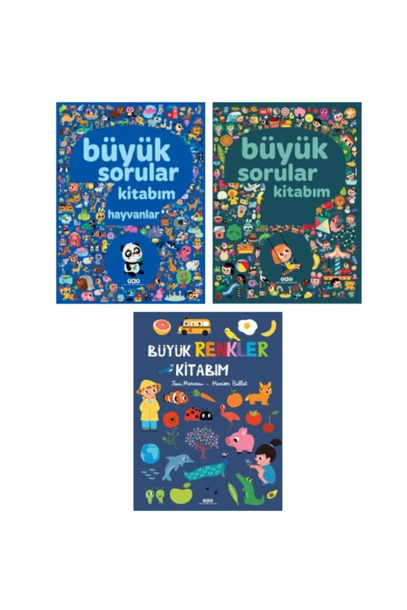 Büyük Renkler + Büyük Sorular + Büyük Sorular Hayvanlar Kitabım 3'lü Set