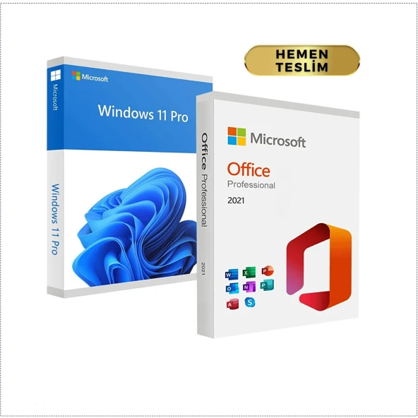 MICROSOFT Windows 11 PRO + Office 2021 PRO Dijital Lisans Anahtarı ÖMÜR BOYU GARANTİLİ ESD KEY HEMEN TESLİM