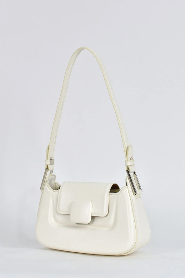 Elatae Kadın Omuz Askılı Günlük Çapraz El Çantası Beyaz 17559 - Resim 3