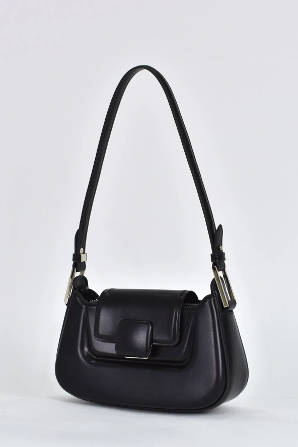 Elatae Kadın Omuz Askılı Günlük Çapraz El Çantası Siyah 17559 - Resim 3