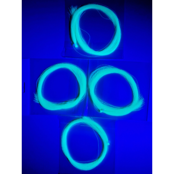 eagenset Koyu Fıstık Yeşili Ultraviyole (UV) Neon Işıkta Parlayan Poşet Çapari Simi, Jig Yapım Malzemesi - 4