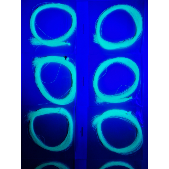eagenset Koyu Fıstık Yeşili Ultraviyole (UV) Neon Işıkta Parlayan Poşet Çapari Simi, Jig Yapım Malzemesi - 6