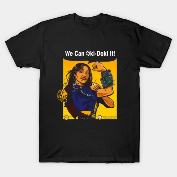 Oki Doki Vault Girl Fallout Unisex Oversize Tişört