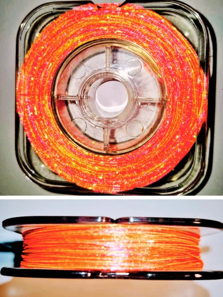 Eagenset Hazır Çapari Kombini Boru Sim Ultraviyole UV Neon 3 Renkli Turuncu  Pembe  Fıstık Yeşili Makarada ürün görseli 1