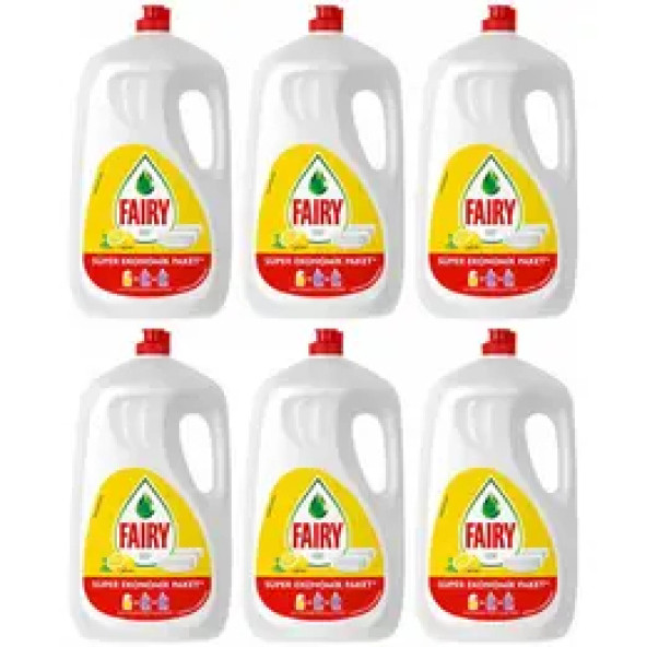 Fairy 2600 ml 6'lı Limonlu Sıvı Bulaşık Deterjanı