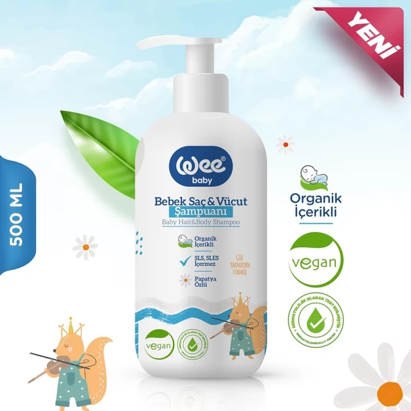 Wee Baby 500 ml Bebek Saç ve Vücut Şampuanı