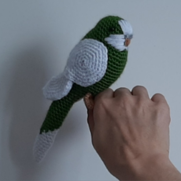 Amigurumi Örgü Oyuncak Muhabbet Kuşu Koyu Yeşil - 3