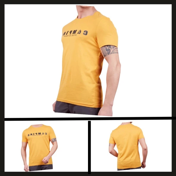 Uyguna-Yakala Hardal  Buteo Erkek T-shirt-TSH.410