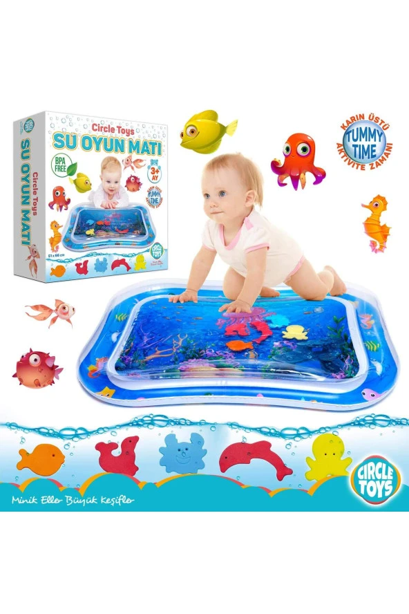 Bebek Su Oyun Matı Tummy Time Karın Üstü Aktivite Zamanı - Ahtapot