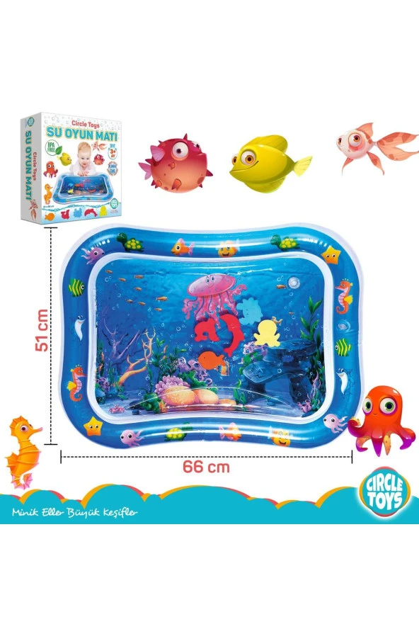 Bebek Su Oyun Matı Tummy Time Karın Üstü Aktivite Zamanı - Ahtapot - 4