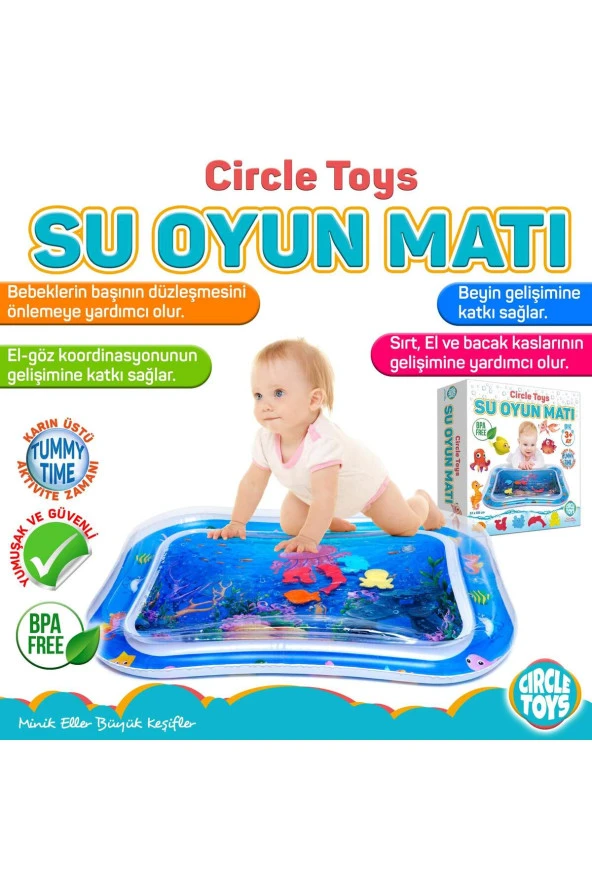 Bebek Su Oyun Matı Tummy Time Karın Üstü Aktivite Zamanı - Ahtapot - 6