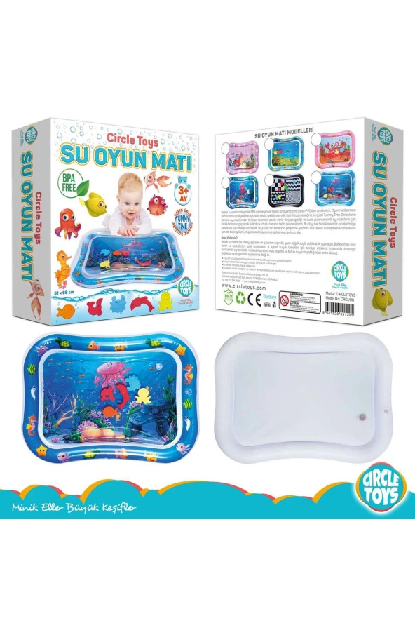 Bebek Su Oyun Matı Tummy Time Karın Üstü Aktivite Zamanı - Ahtapot - 7