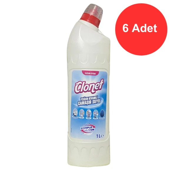 Diversey Clonet Yoğun Kıvamlı Çamaşır Suyu 6 Ad x 1 Lt.