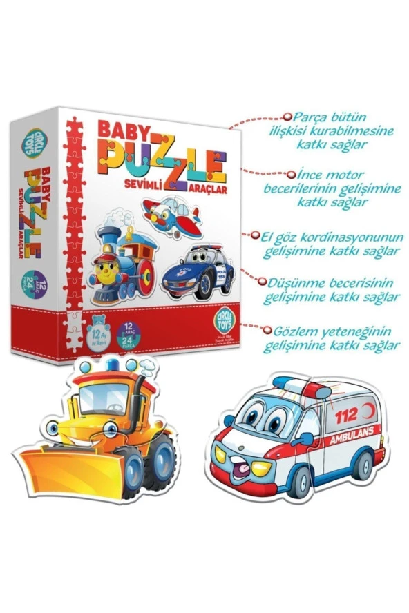 Baby Puzzle Sevimli Araçlar - 2