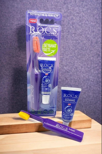 Rocs Travel Set - Diş Fırçası + Whitening Macun 20 ml - 2