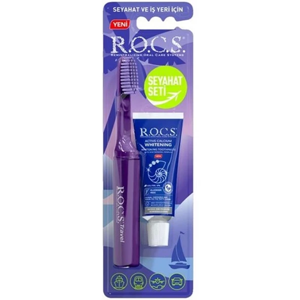 Rocs Travel Set - Diş Fırçası + Whitening Macun 20 ml - 4