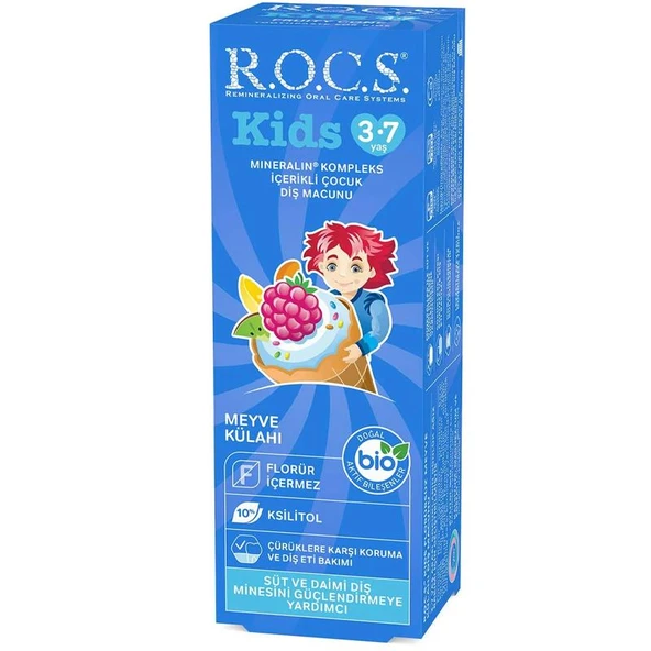 Rocs Kids 3-7 Yaş Arası Diş Macunu (Meyve Külahı)