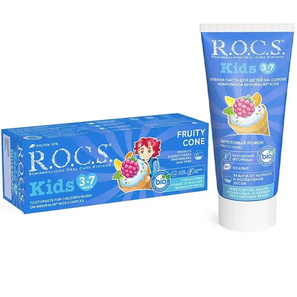 Rocs Kids 3-7 Yaş Arası Diş Macunu (Meyve Külahı) - 3