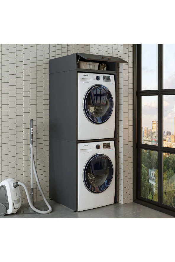 ROOMART Banyo Dolabı 196,2 x 67 cm Çamaşır Ve Kurutma Makinesi Dolabı ürün görseli 1