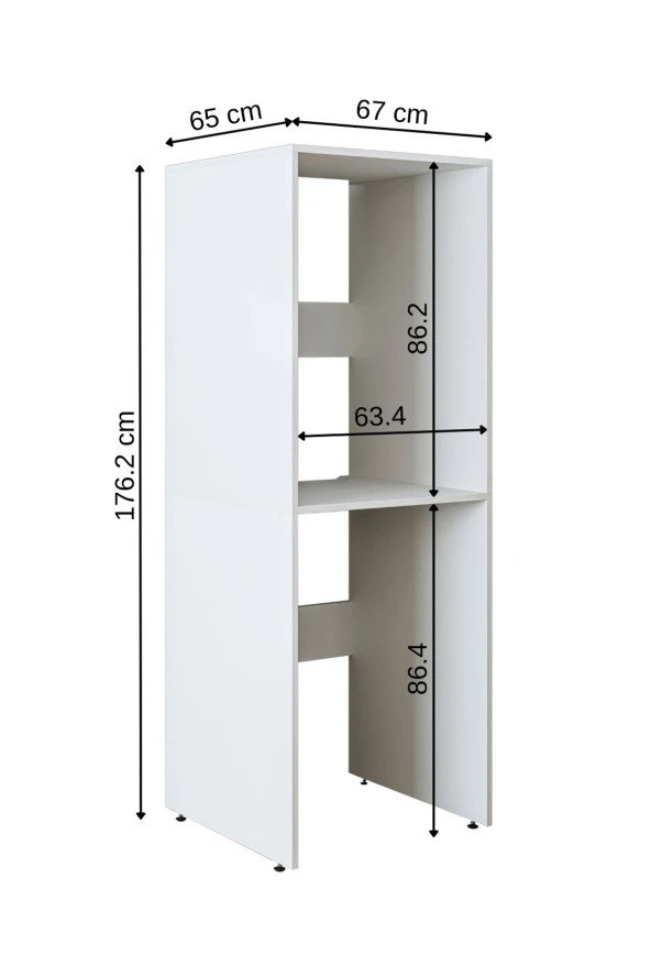 ROOMART Banyo Dolabı Çamaşır Ve Kurutma Makinesi Dolabı - Resim 4