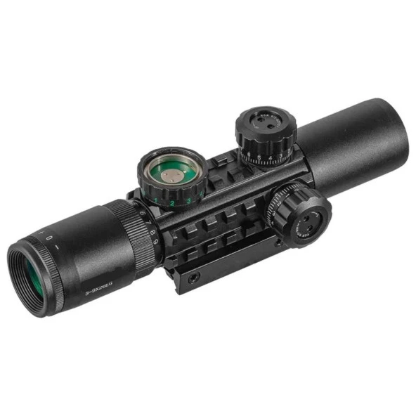 C3-9X26eg   Raylı Çift ışıklı Tüfek Dürbünü  11mm/22mm - 2