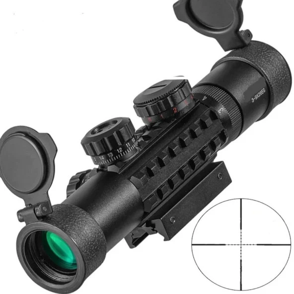 C3-9X26eg   Raylı Çift ışıklı Tüfek Dürbünü  11mm/22mm - 3