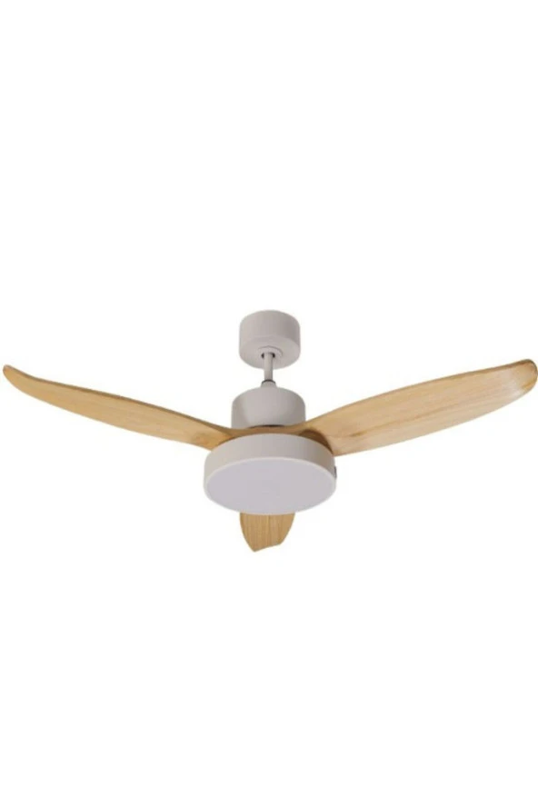 Alsanfan Darkwind Beyaz Motorlu Kremrengi Kanatlı Aydınlatmalı Uzaktan Kumandalı 132cm Tavan Vantilatörü ürün görseli