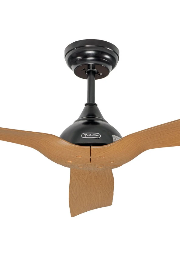 Alsanfan Chic Siyah Motorlu Kahverengi Kanatlı Aydınlatmasız Uzaktan Kumandalı 132cm Tavan Vantilatörü ürün görseli