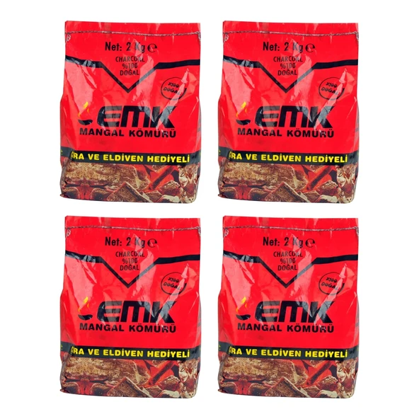 EMK Mangal Kömürü 2 Kg x 4 Adet - 2