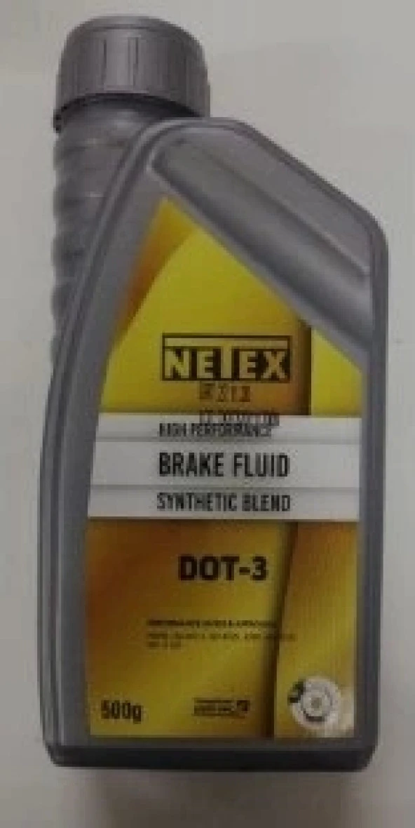 NETEX DOT 3 FREN HİDROLİK YAĞI 500ML PLASTİK KUTU