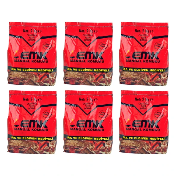 EMK Mangal Kömürü 2 Kg x 6 Adet - 2