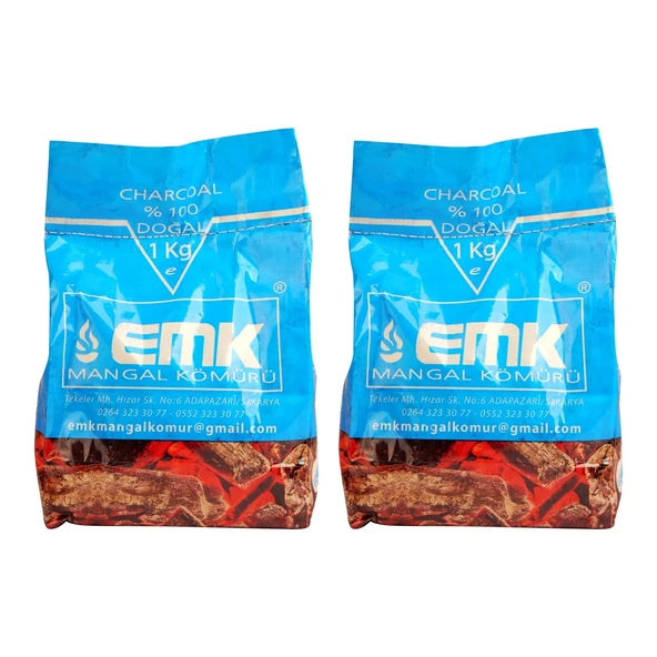 EMK Mangal Kömürü 1 Kg x 2 Adet - 2