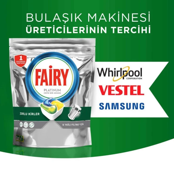 Fairy Platinum 240 Yıkama Bulaşık Makinesi Deterjanı Tableti / Kapsülü Limon Kokulu - Resim 4