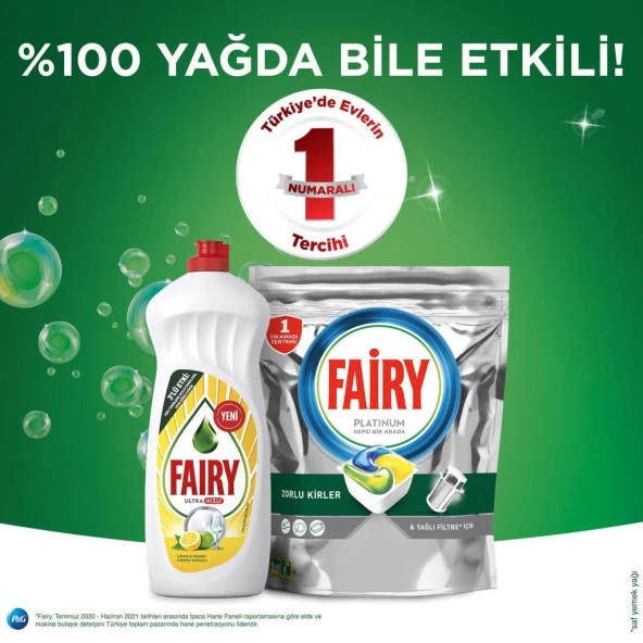 Fairy Platinum 240 Yıkama Bulaşık Makinesi Deterjanı Tableti / Kapsülü Limon Kokulu - Resim 5