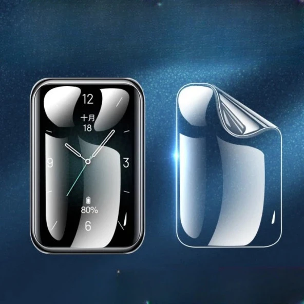 Rova Hua Band 9  2 Adet Uyumlu Şeffaf Ultra koruyucu Nano Jelatin - 3