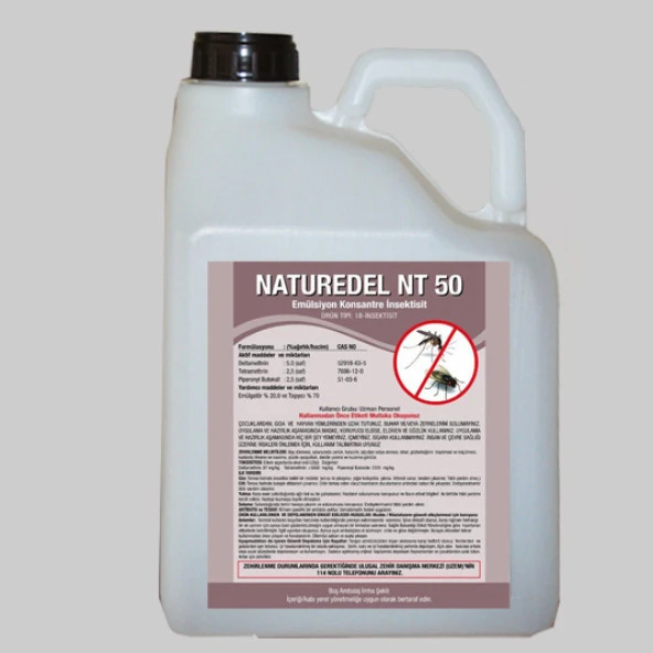 Naturedel NT 50 (Doğal Solvent içerir) Haşere Öldürücü | 5 Litre