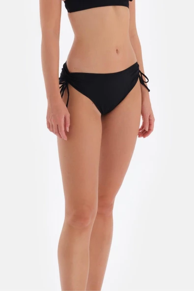 Eros Kadın Siyah Yanı Büzgülü Bikini Alt 3007 - 2
