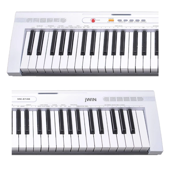 Jwin MK-6146 61 Tuşlu Elektronik Org (Etiket. Mikrofon ve Adaptör Hediye) - Beyaz - 3