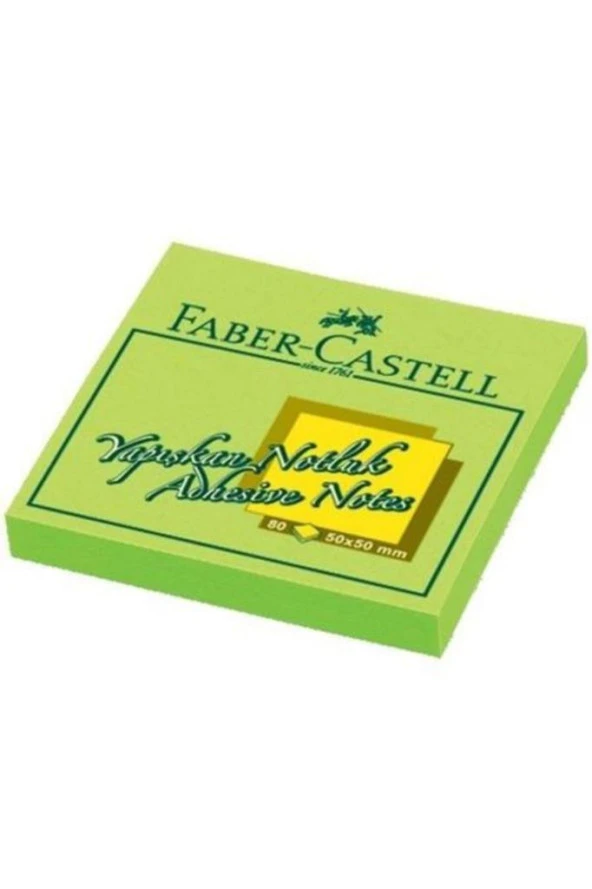 Faber Castell Not Kağıdı 50*50 Yapışkanlı Fosforlu Yeşil