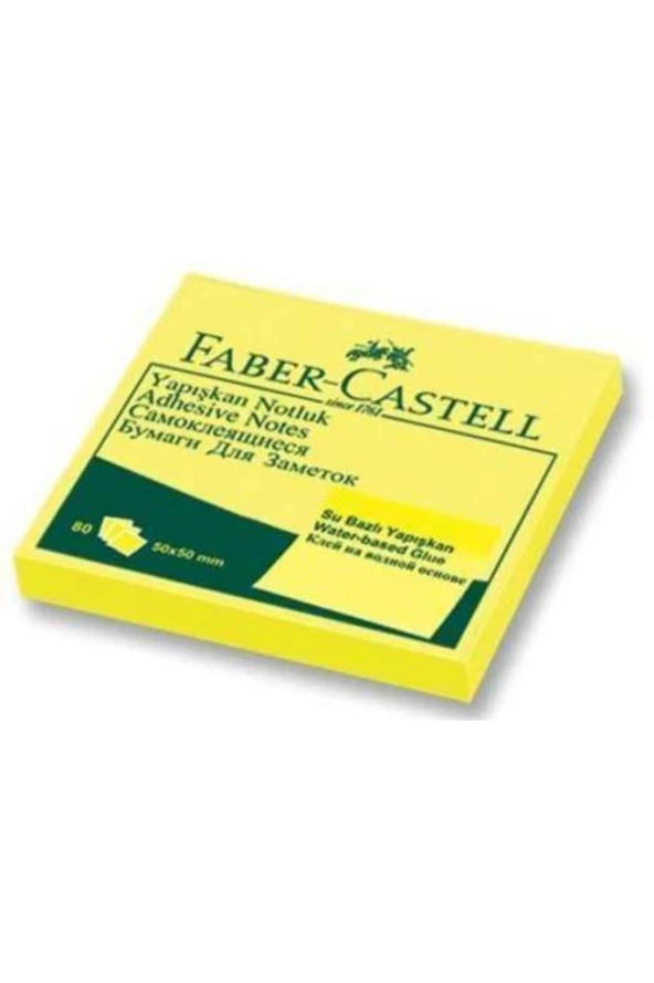 Faber Castell Not Kağıdı 50*50 Yapışkanlı Fosforlu Sarı