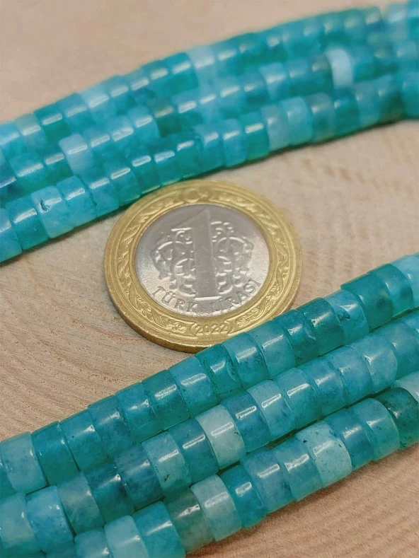 Amazonit Taşı Şekilli 3x6mm Dizi (49350) - Resim 2