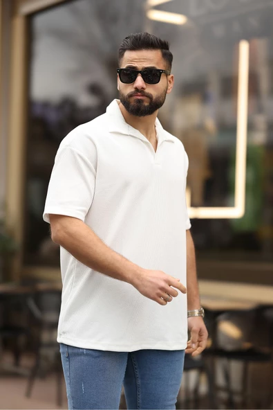 ERKEK POLO YAKA OVERSIZE T-SHIRT - 3